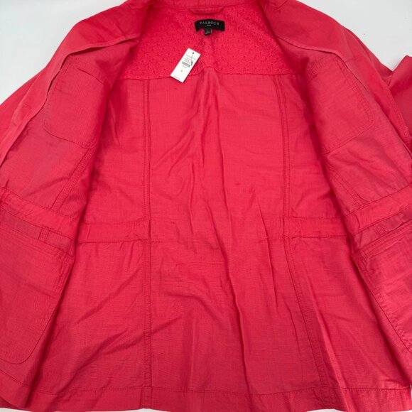 Talbots Coral Pink Classic Button-Up Blazer | Size 1X - Picture 7 of 10